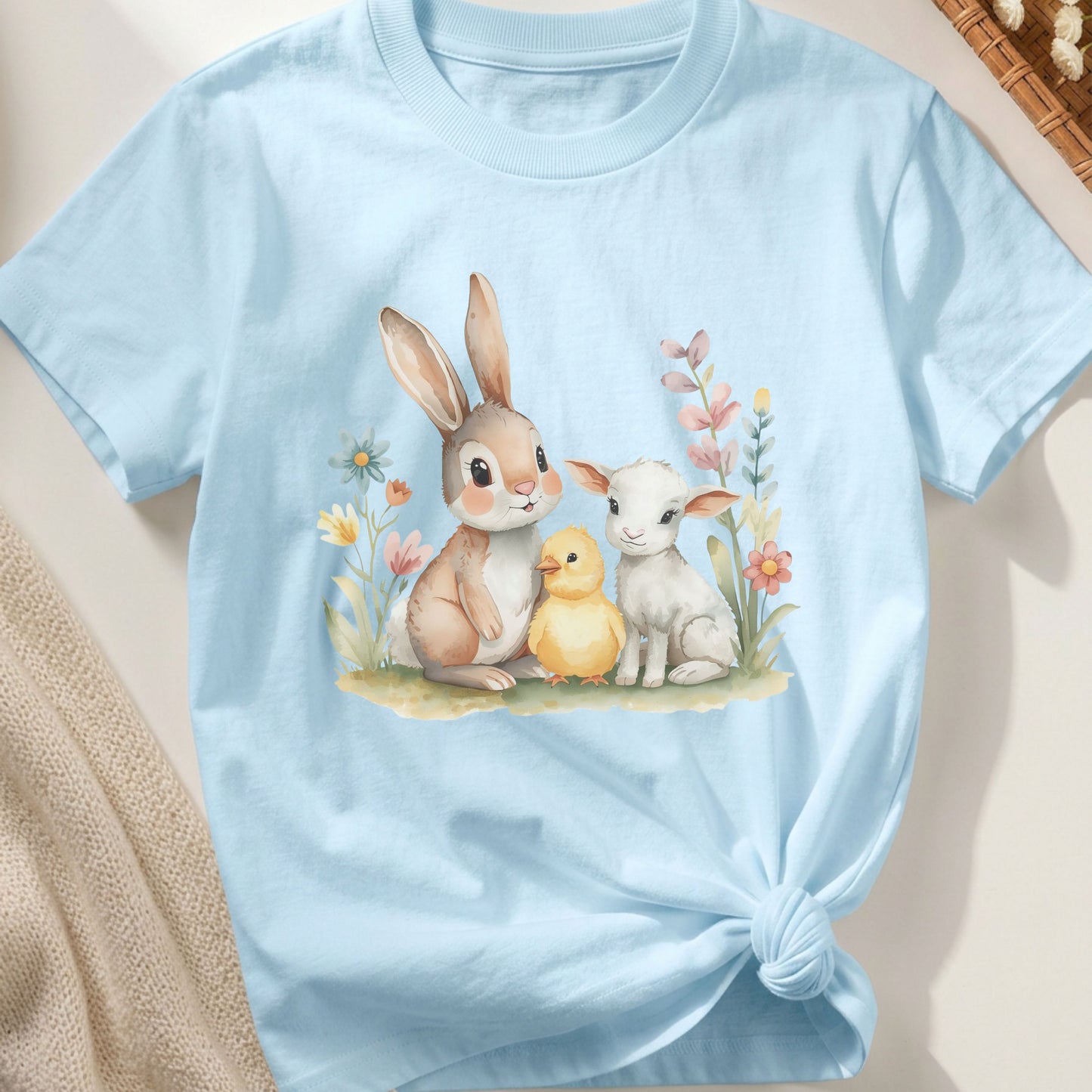 FURRY FRIENDS & FLOWERS TEE