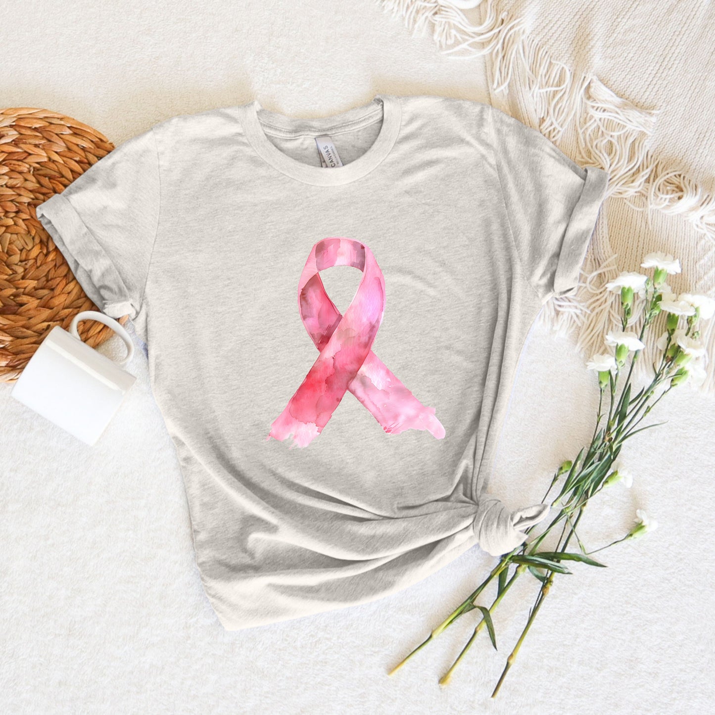 BREAST CANCER AWARENESS RIBBON TEE