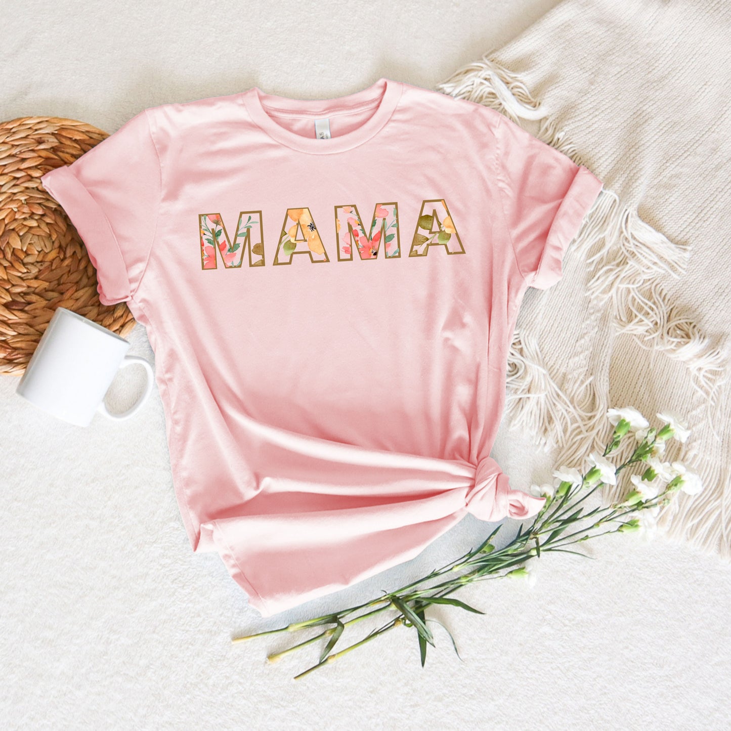 MAMA SPRING FLORAL TEE