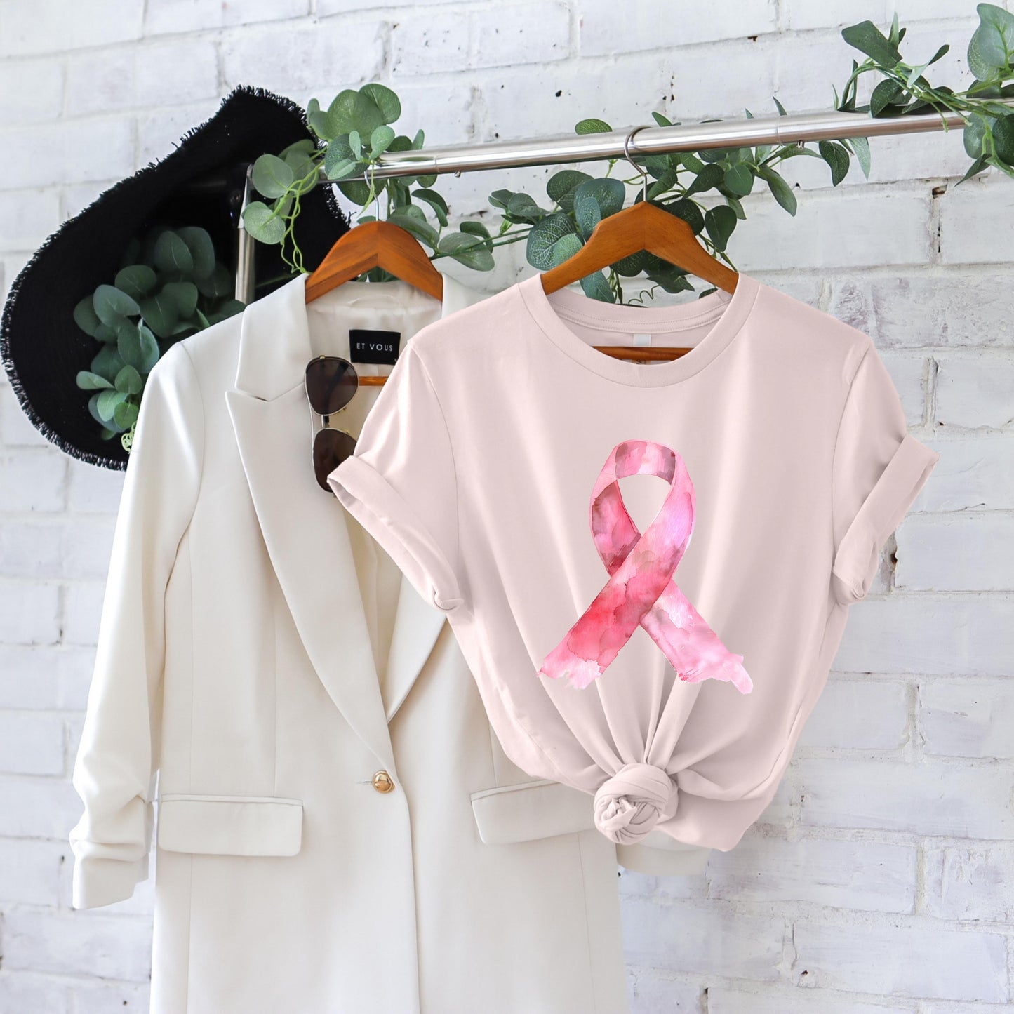 BREAST CANCER AWARENESS RIBBON TEE