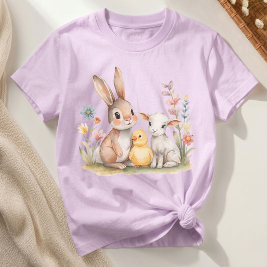 FURRY FRIENDS & FLOWERS TEE