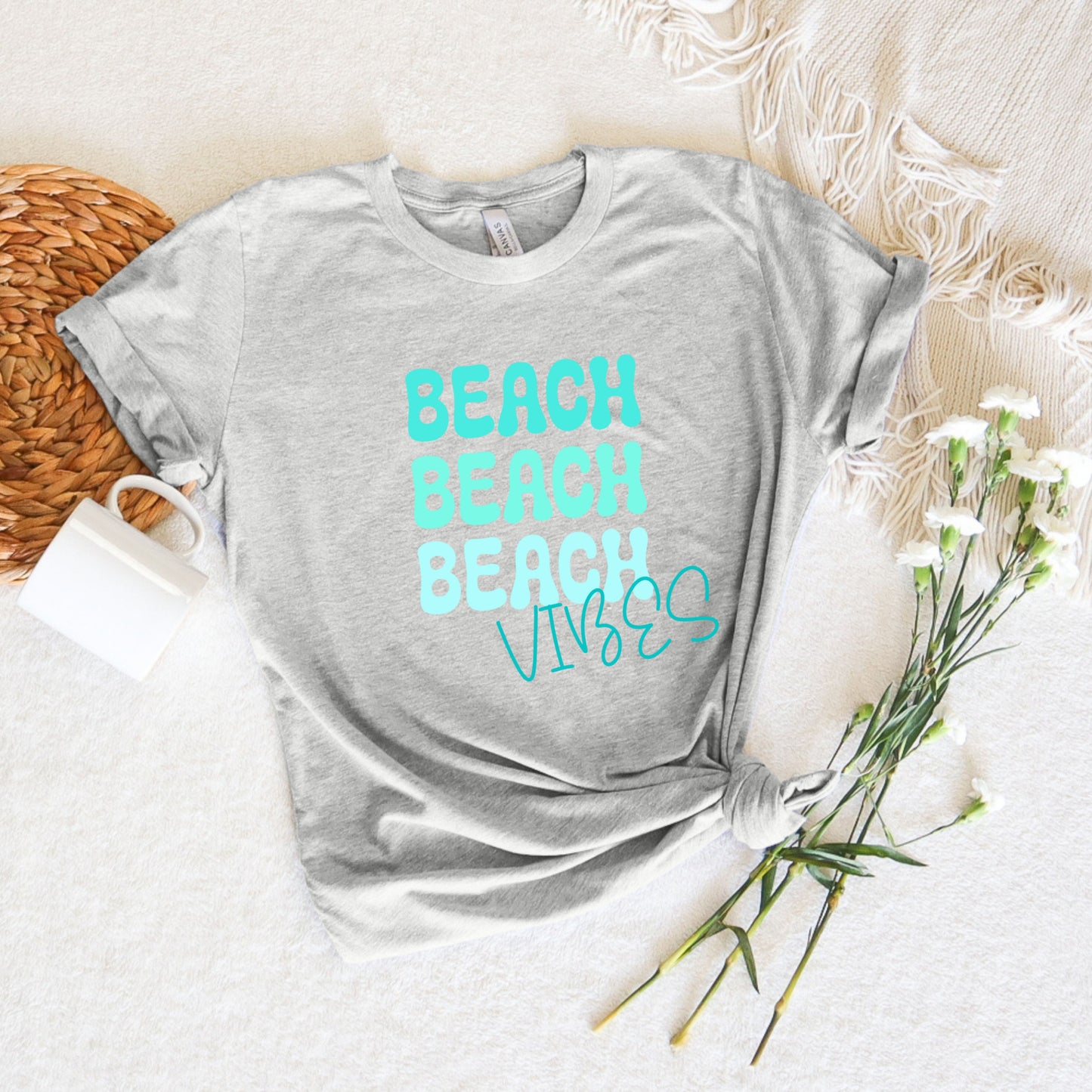 BEACH VIBES BLUE GRADIENT TEE
