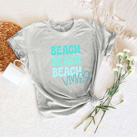 BEACH VIBES BLUE GRADIENT TEE