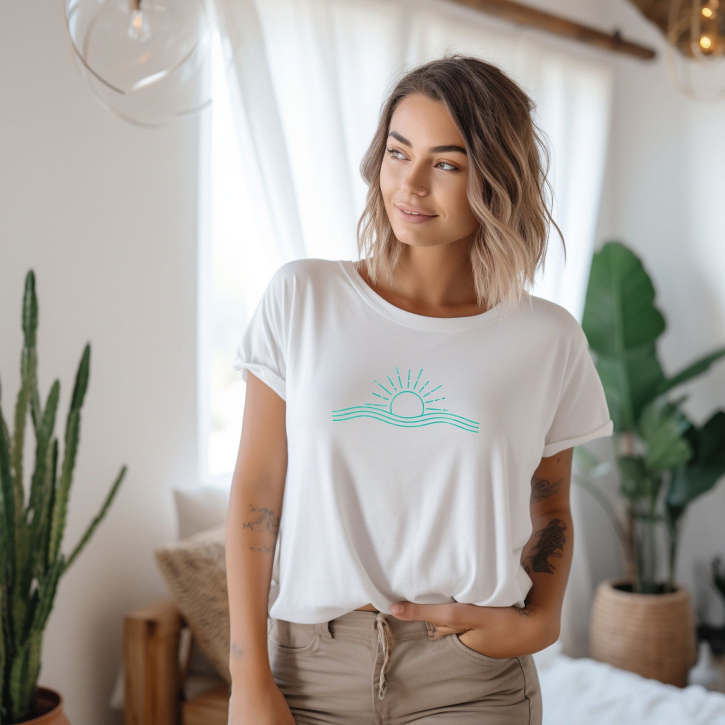 SUN AND WAVES TEE